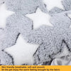 Gray plush pet sleeping mat with a star pattern for cats and small dogs