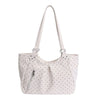 Polka Dot Shoulder Tote Bag with Adjustable Strap