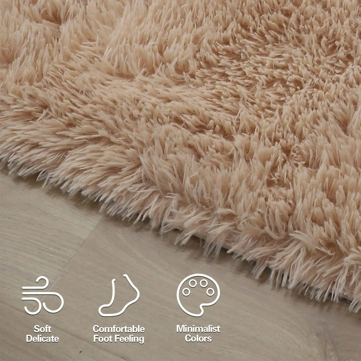 Plush Shaggy Area Rug for Living Room & Bedroom