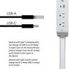Rotating Wall Plug Extender with Adjustable Length and USB Ports