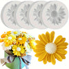 Daisy Flower Silicone Mold Set (4-Pack) for Candle, Soap & Resin Crafting