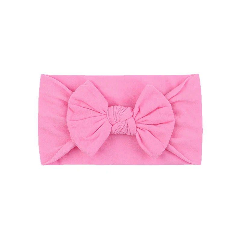 Baby Girl Cotton Headbands with Bows (Set of 3, 4, 6, or 12)