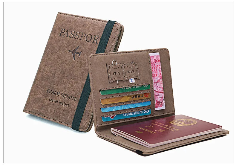 RFID-Blocking Passport Holder with Card Slots