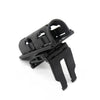 Black tactical duty belt holder designed for 360 degree rotation.
