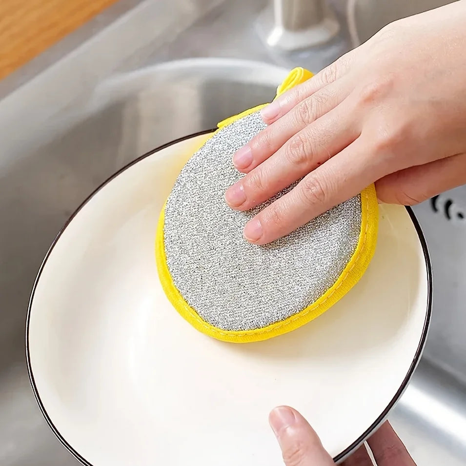 Double-Sided Dish Sponge with Scrubber – Absorbent Kitchen Cleaning Tool