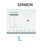A rectangular product labeled 50x60cm showing travel vacuum bags with instructions and a measurement line.