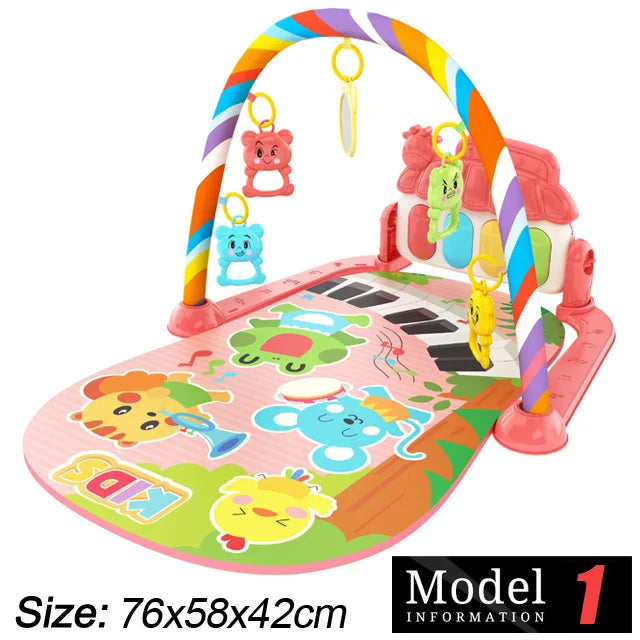 Musical Activity Gym with Kick-and-Play Piano for Babies