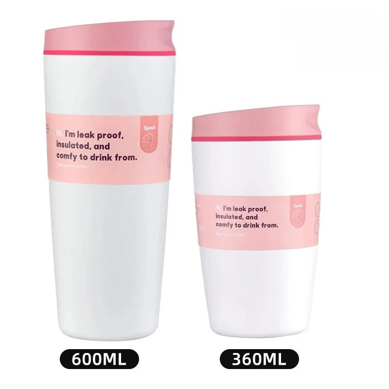 Double-Wall Insulated Coffee Tumbler with Leak-Resistant Lid