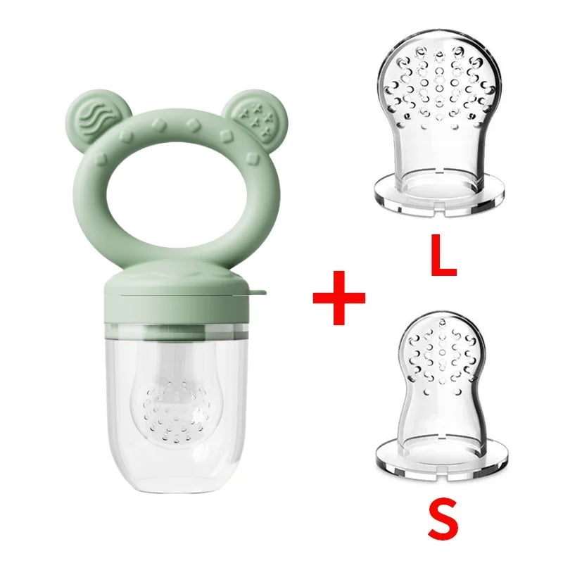 BPA-Free Silicone Baby Food Feeder and Popsicle Mold Set