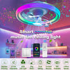 Smart LED Ceiling Fan with RGB Music Light & Speaker