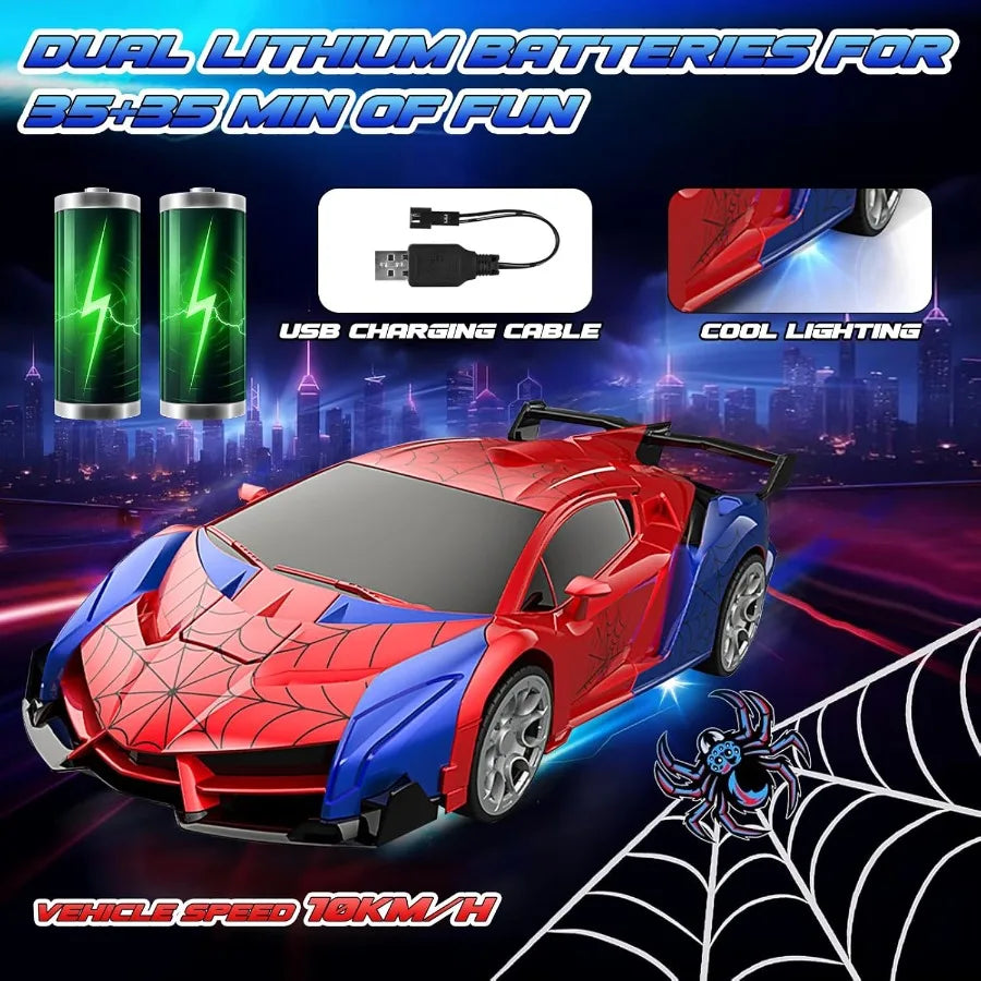2-in-1 Transforming RC Car & Robot with LED Lights