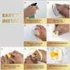 Step-by-step instructions showing how to install suction cup hooks on a wall.