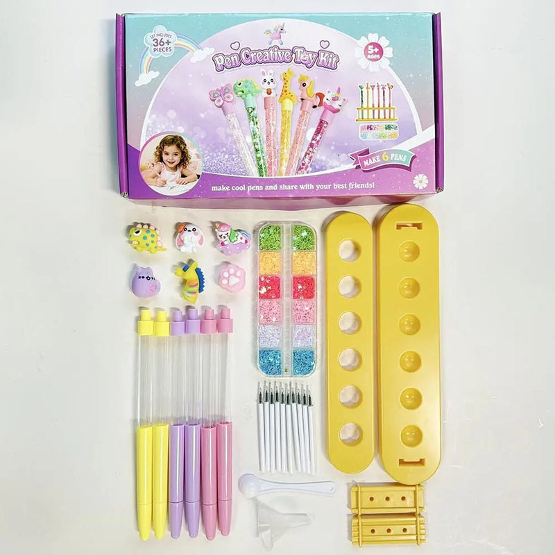 Kit de Manualidades con Bolígrafos Brillantes DIY para Niños
