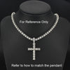 Iced-Out Cross Pendant Necklace with Tennis Chain