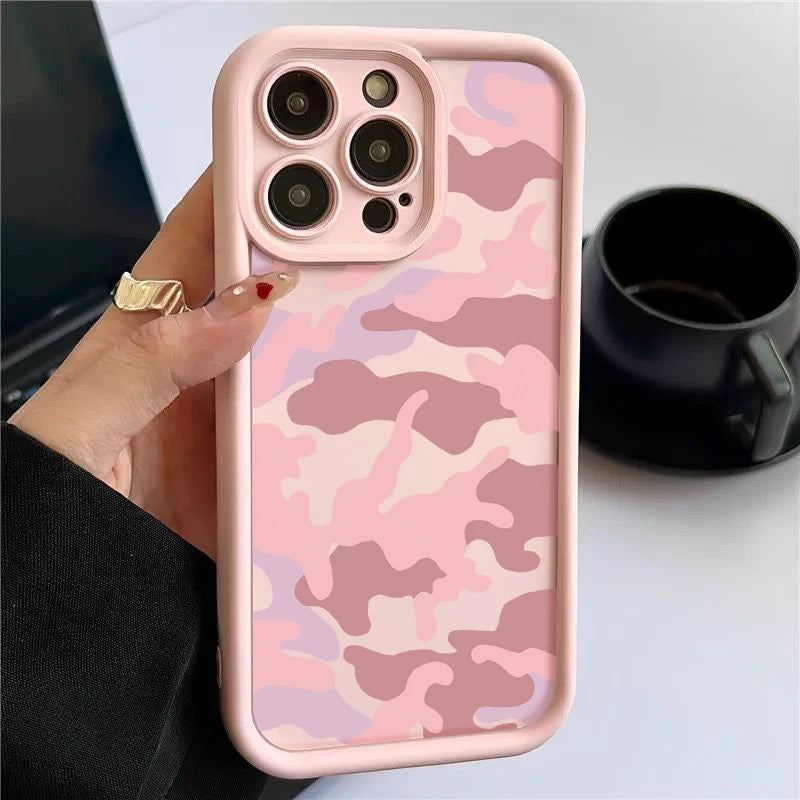 Camouflage Silicone Phone Case with Shock-Absorbing Protection
