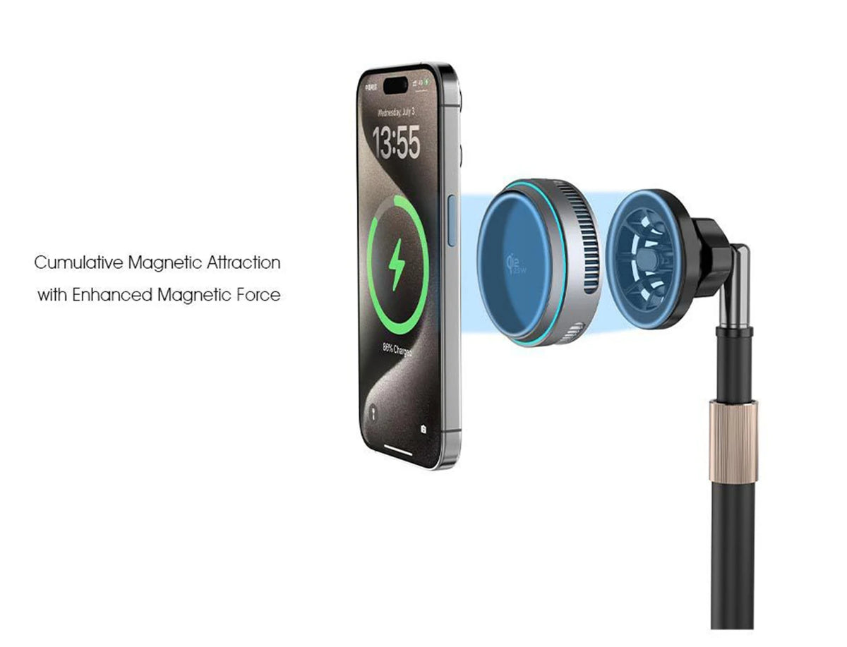 Magnetic Wireless Charger with Semiconductor Cooling and RGB Lights