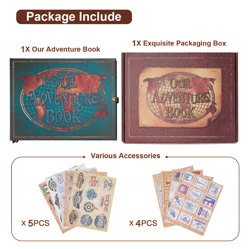Vintage Leather-Style DIY Travel Photo Album for Memories