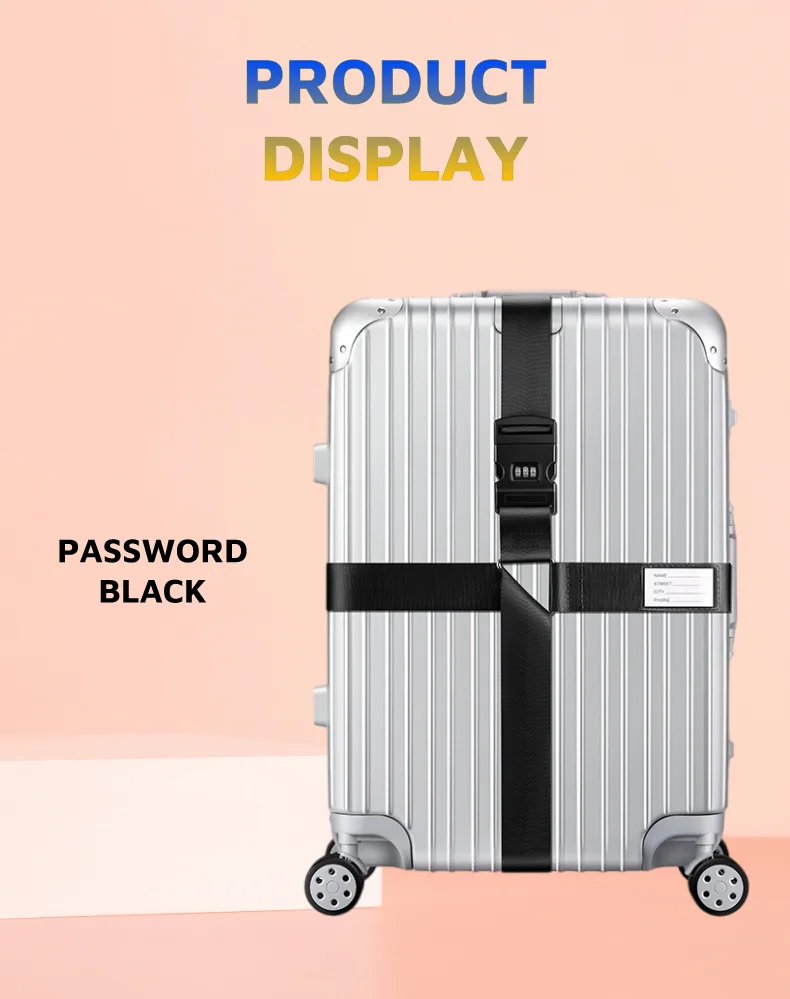 Anti-Theft Luggage Cross Strap with Adjustable Buckle