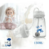 Hands-Free Self-Feeding Baby Bottle with Straw Brush (150ml)