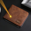Personalized Engraved Leather Wallet for Men with Coin Pocket