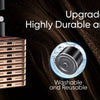 A magnetic car phone mount with a suction cup is shown, highlighting its durable and recyclable features.