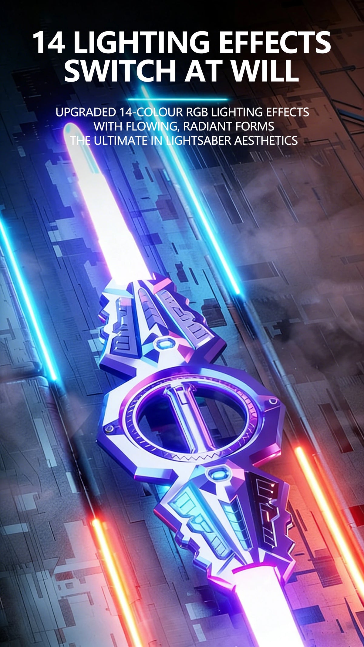 LED Light-Up Sound Sword with Multi-Color Effects