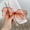 Oversized Quadratische Sonnenbrille mit UV400-Schutz