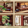 Book Nook DIY Wooden Miniature Kit with LED Lighting