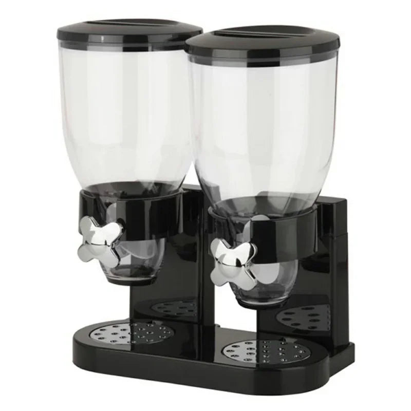 Dual-Control Dry Food Dispenser with Airtight Seal