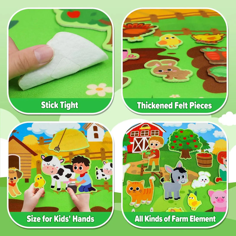 Interactive Felt Story Board Set with Farm & Ocean Themes