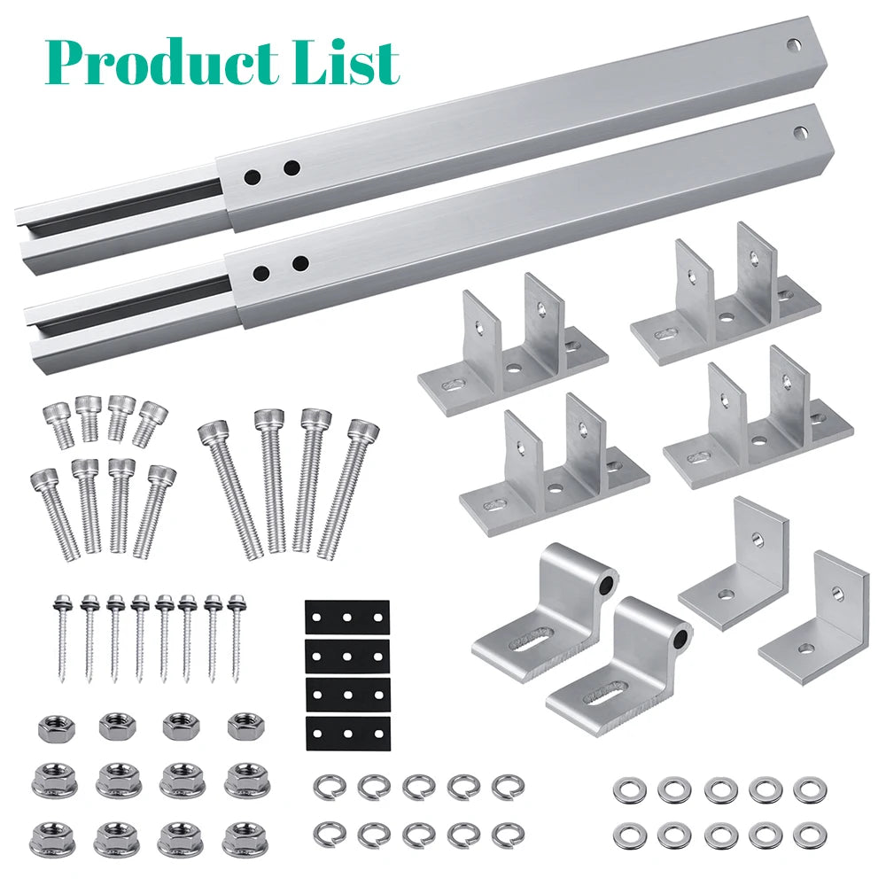 Adjustable Aluminum Solar Panel Mounting Bracket Kit