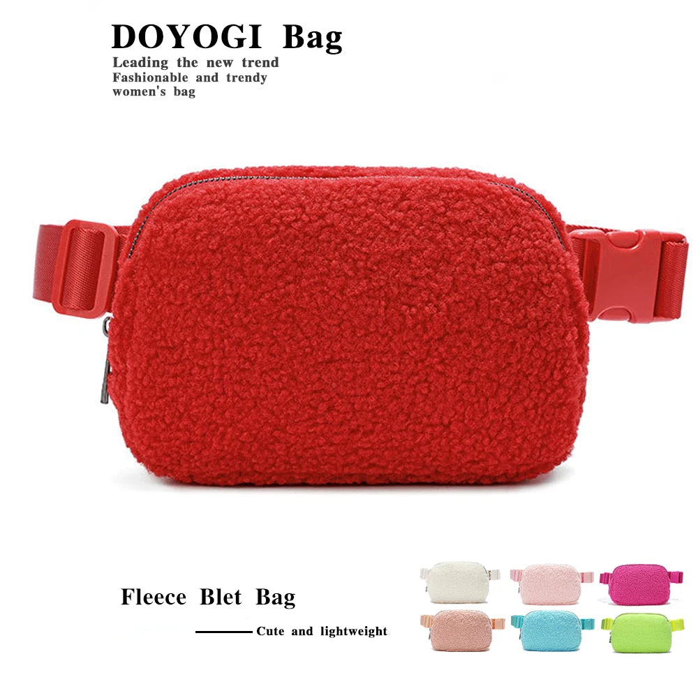 Cozy Fleece Crossbody Belt Bag
