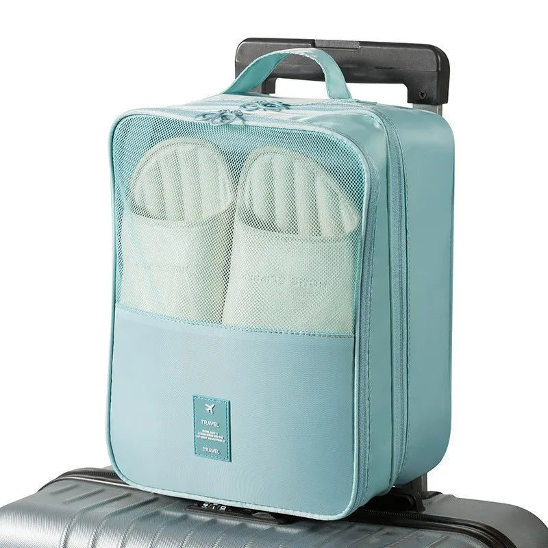 Waterproof Travel Shoe Storage Bag with Mesh Window