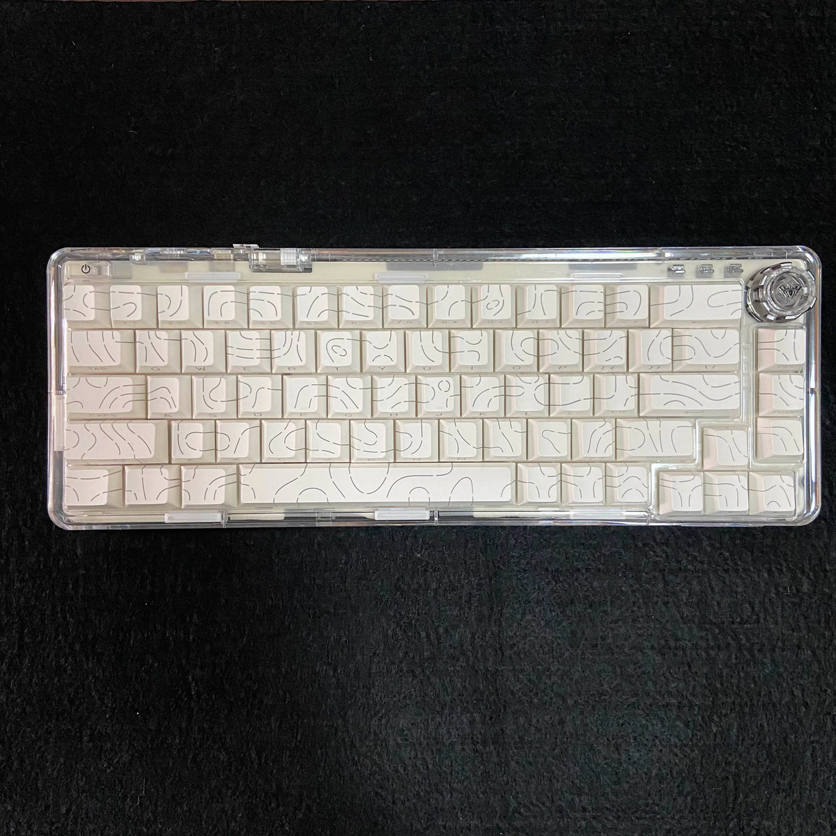 Contour Lines Keycap Set - Cherry Profile PBT, Side-Lit for Mechanical Keyboards