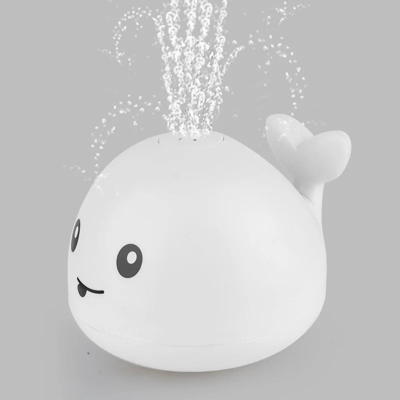 Whale Water Sprinkler Bath Toy with Glowing LED Lights