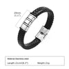 Personalized Leather & Stainless Steel Name Bracelet