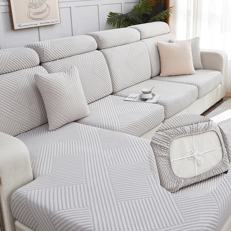 Jacquard Plush Sofa Cover