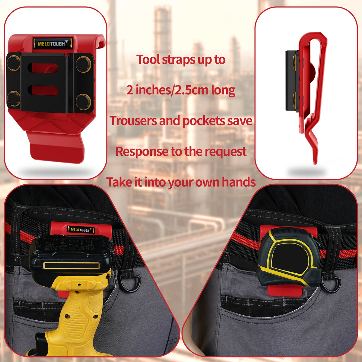 Heavy-Duty Drill Belt Holster for Tool Belts