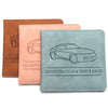 Premium PU Leather Car Document Organizer with Card Slots