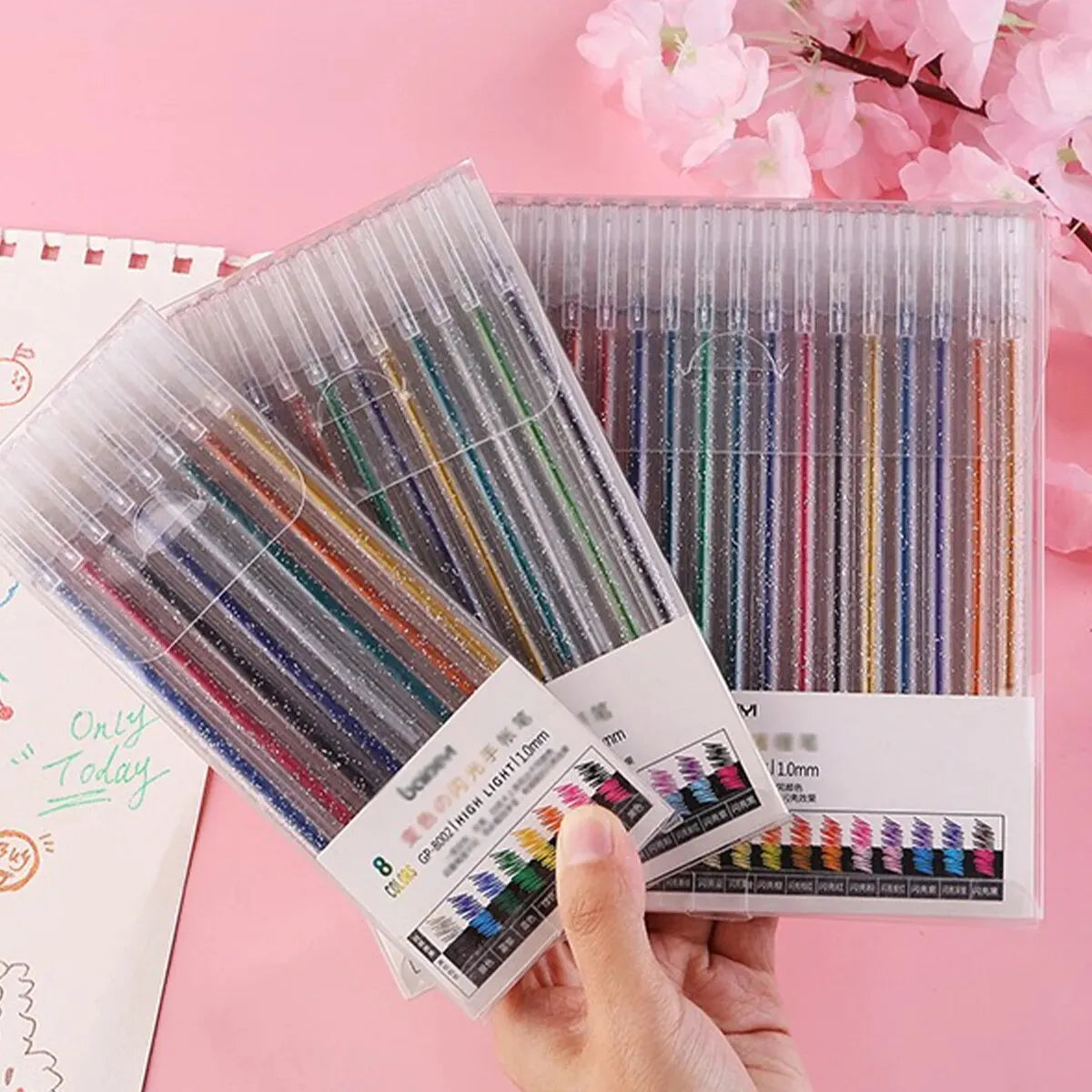 Glitter Gel Pen Set - Metallic Shimmer Pens for Art, Journaling & DIY Crafts