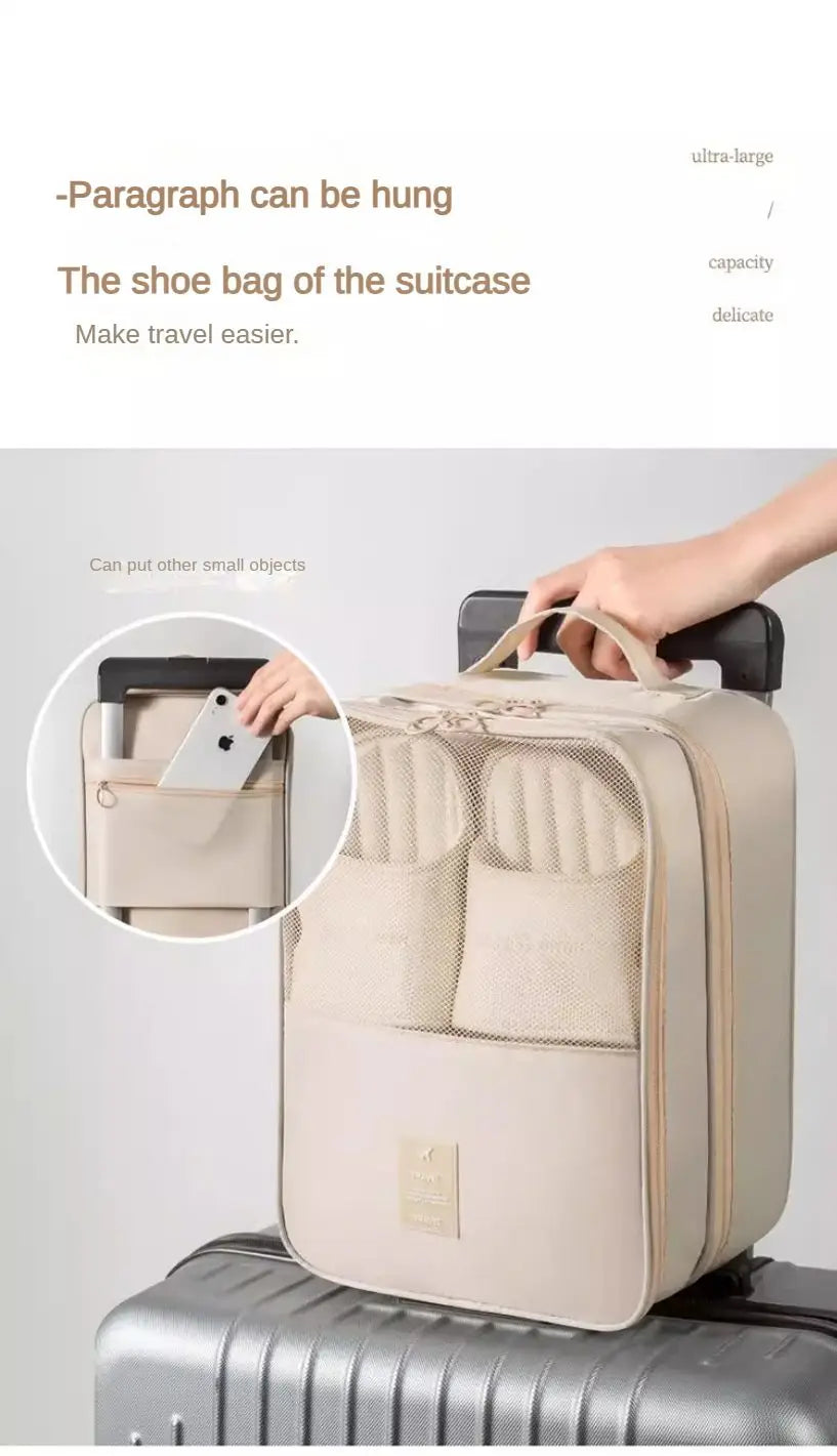 Waterproof Travel Shoe Storage Bag with Mesh Window