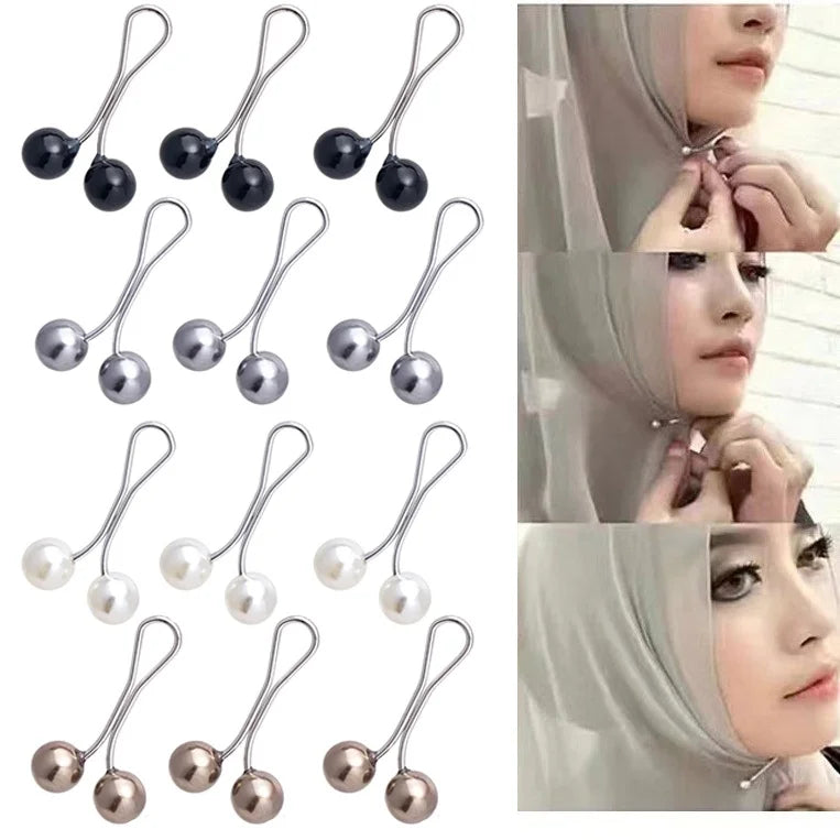 Alfileres de Perla para Hiyab - Set de 12
