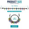 A portable travel clothesline featuring 13 spacing buckles and 12 colorful clips for drying clothes.