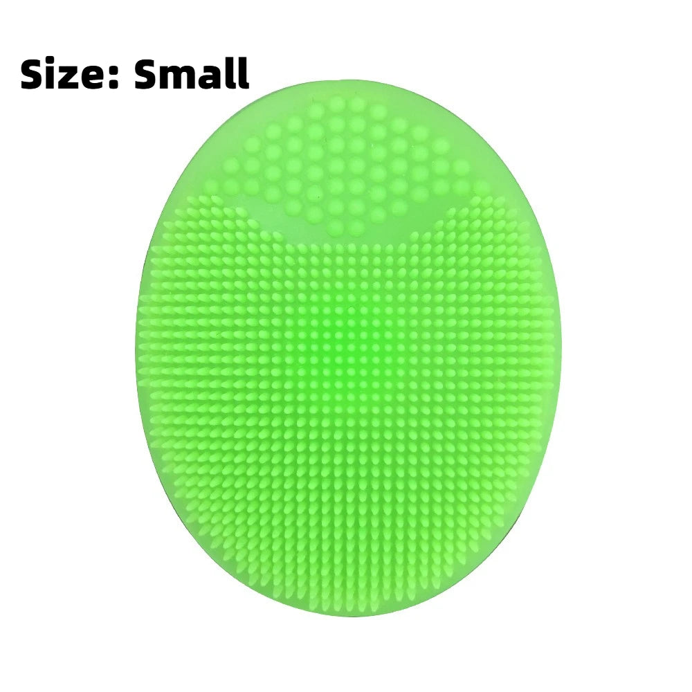 A small, bright lime green silicone ice face mask bowl with a textured surface.