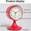 Nordic Metal Round Alarm Clock with Silent Movement and Nightlight