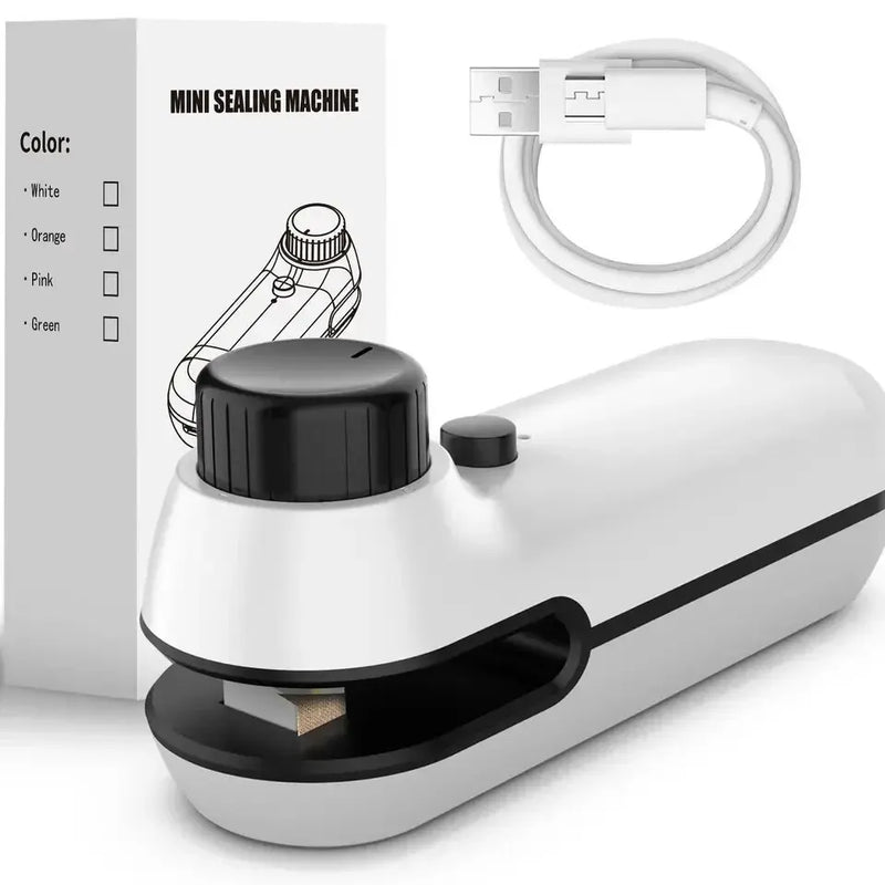 Rechargeable Mini Heat Sealer with Built-in Cutter