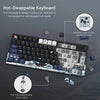 Compact Mechanical Keyboard with OLED Display and Hot-Swappable Switches