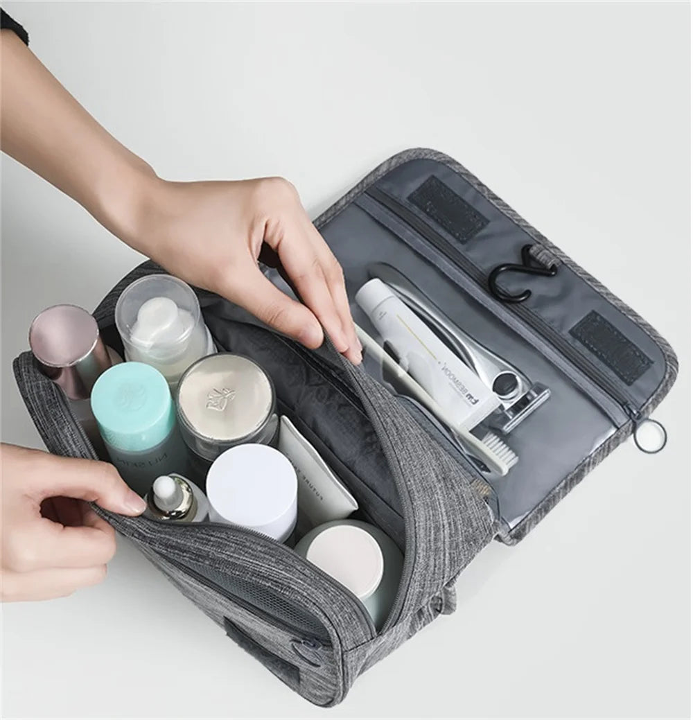 Hanging Toiletry Bag with Waterproof Oxford Fabric and Large Capacity