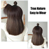 V-Part Synthetic Hairpiece with Invisible Clips
