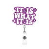 Sparkling Acrylic Retractable Badge Reel with Clip